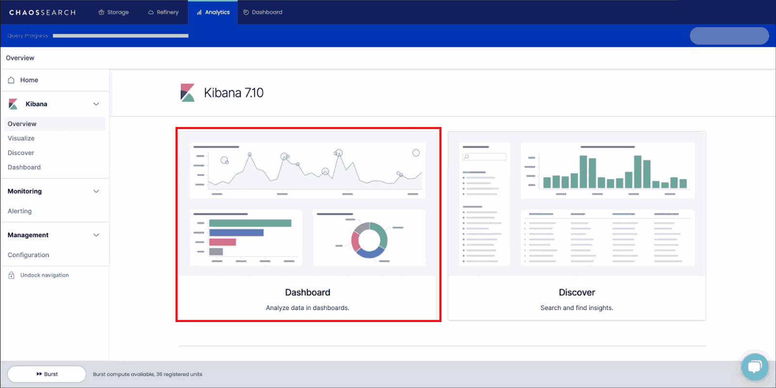 Kibana Dashboard Screenshot